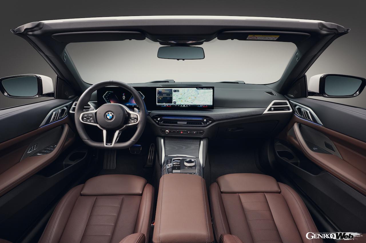 「BMW 4シリーズ カブリオレ」改良新型のインテリア。