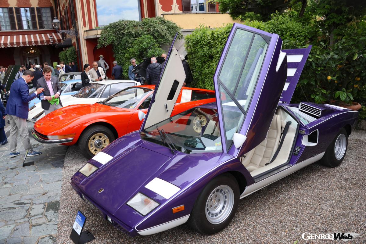 1976年ランボルギーニ・カウンタックLP400(手前)。初代オーナーはサウジアラビアの王女だった。