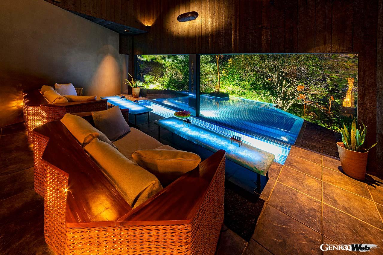 離れにある「ginyu spa」。隠れ家のような空間で日頃の疲れを取り去ってリフレッシュ。