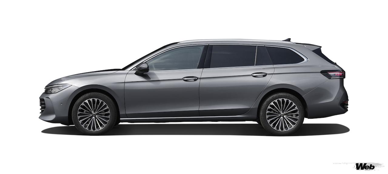 新型「フォルクスワーゲン パサート」のボディカラー「ダイアベースグレーメタリック」。