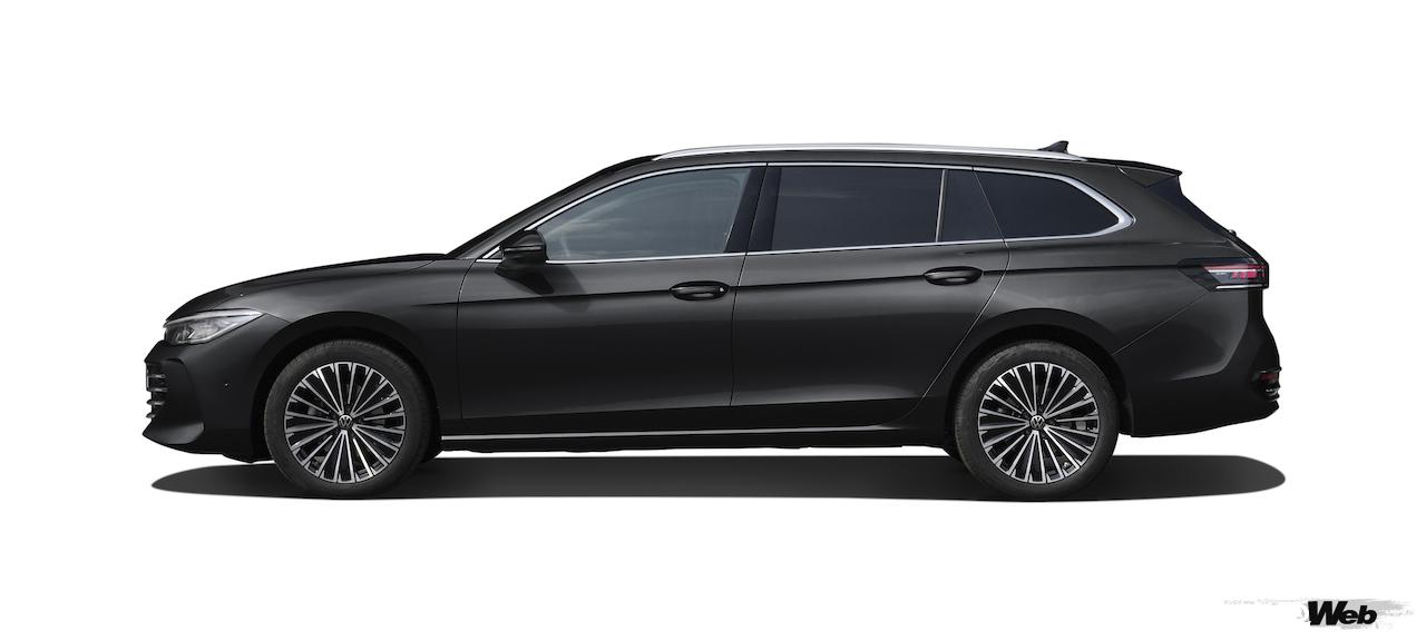 新型「フォルクスワーゲン パサート」のボディカラー「グラナディラブラックメタリック」。