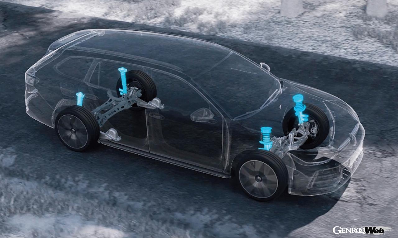 ワゴン専用モデルに生まれ変わった新型パサートには、ダイナミックな走行と快適な乗り心地を両立した、アダプティブシャシーコントロール「DCC Pro」が搭載された。