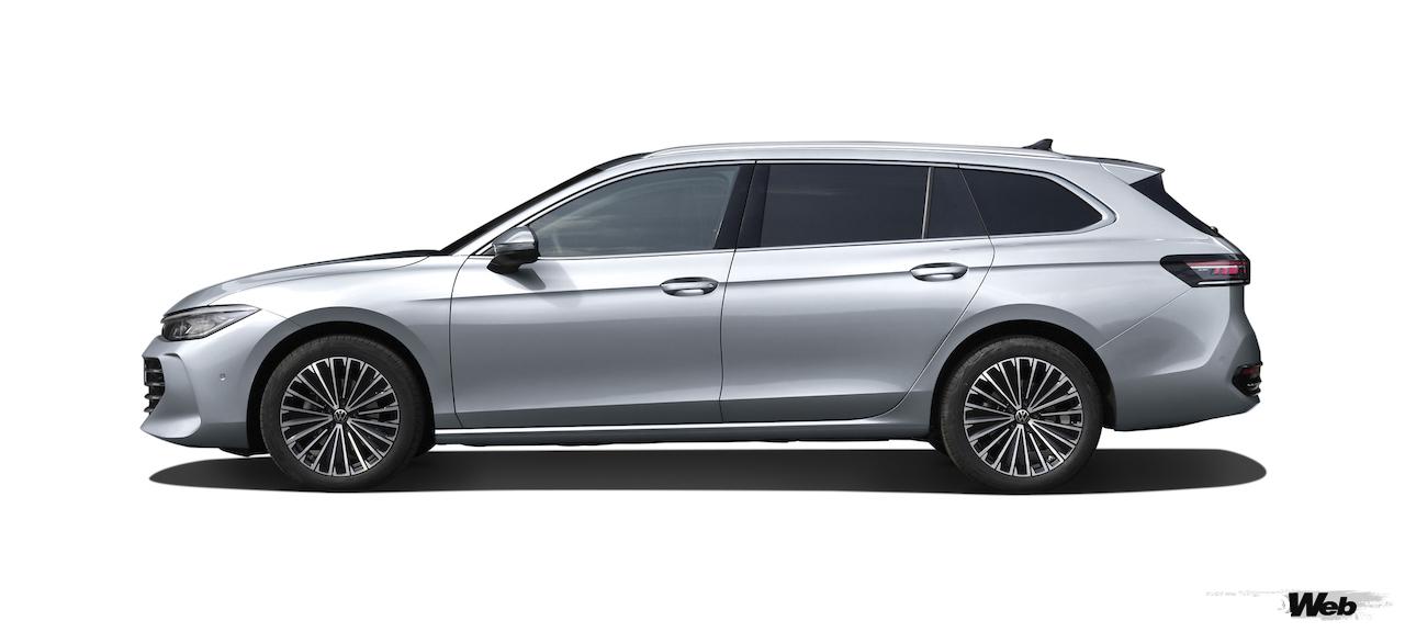 新型「フォルクスワーゲン パサート」のボディカラー「オイスターシルバーメタリック」。