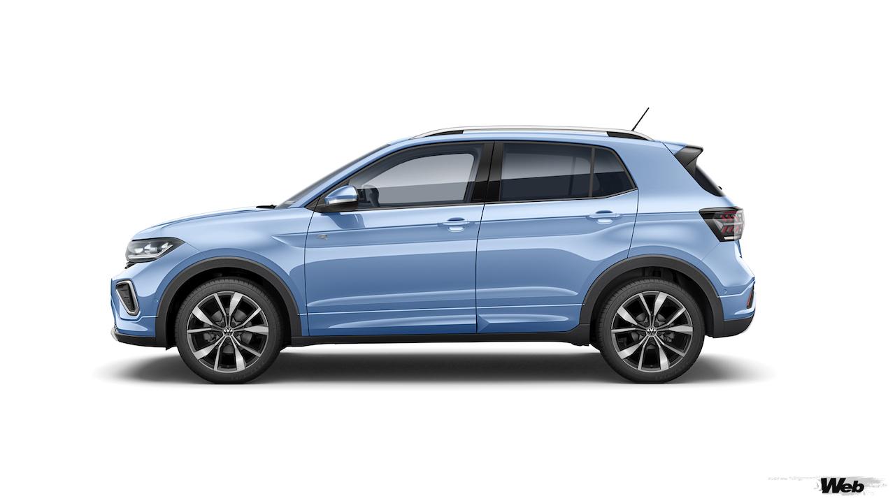 「フォルクスワーゲン T-Cross」改良新型、新色の「クリアブルーメタリック」。