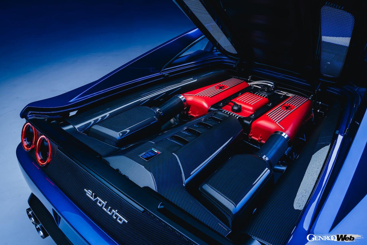 英国のエヴォルート・アウトモビリが手がけたレストモッド「355 by エヴォルート」のパワーユニット。