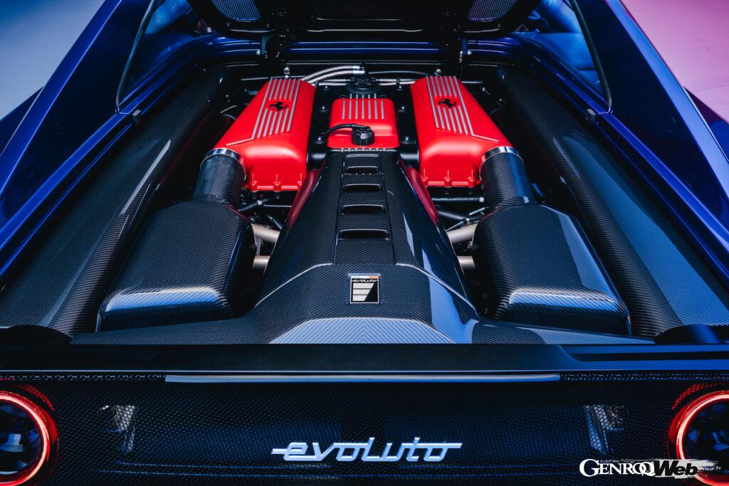 英国のエヴォルート・アウトモビリが手がけたレストモッド「355 by エヴォルート」のパワーユニット。