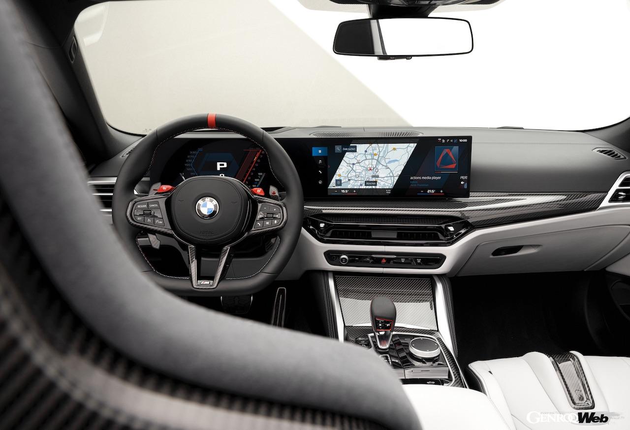 日本導入が開始された「BMW M4 カブリオレ」改良新型のインテリア。