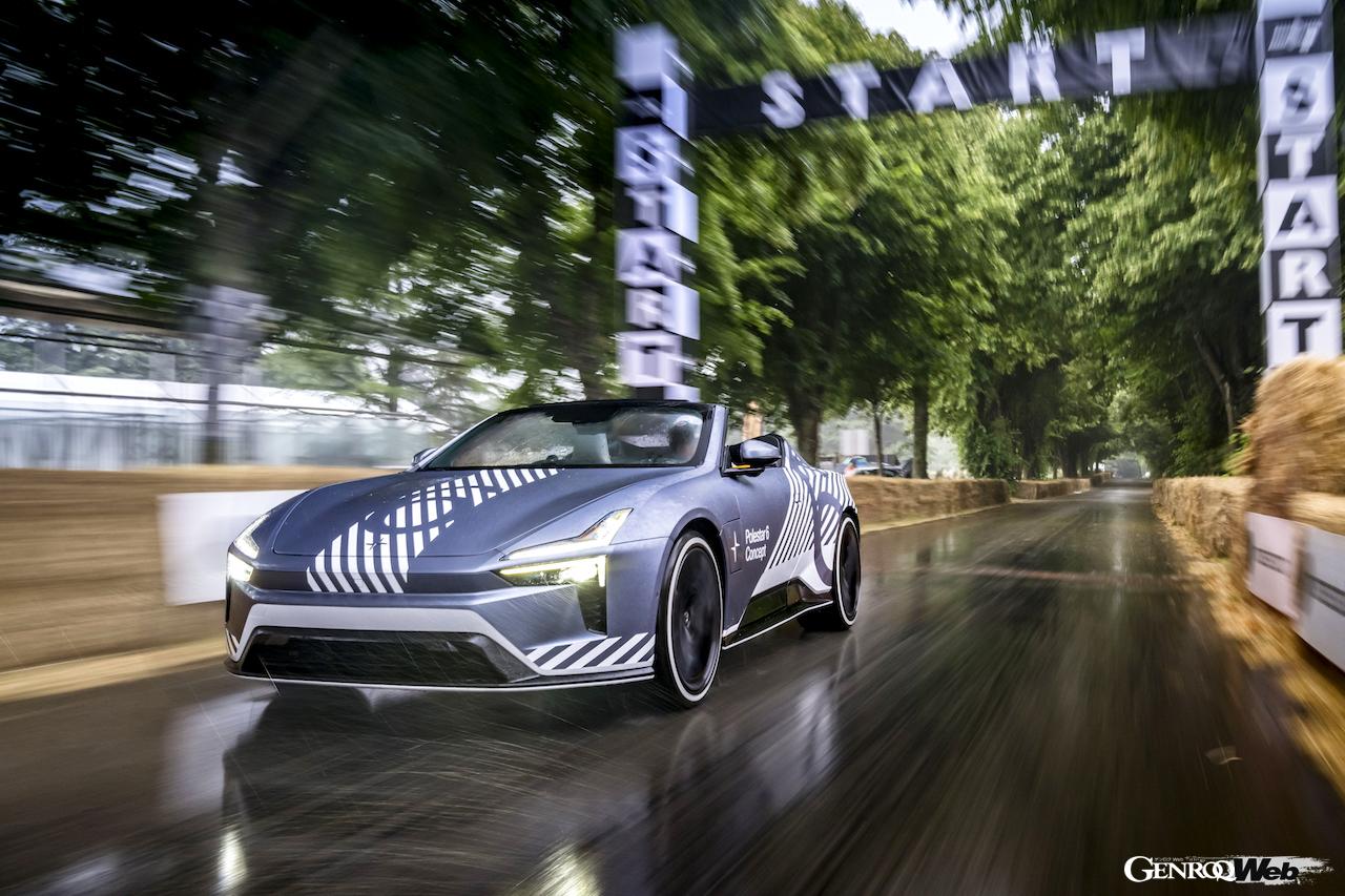 今回のグッドウッドには、現行ラインナップ3車種に加えて、2025年の市販化をアナウンスしている「ポールスター 6 コンセプト」も登場した。