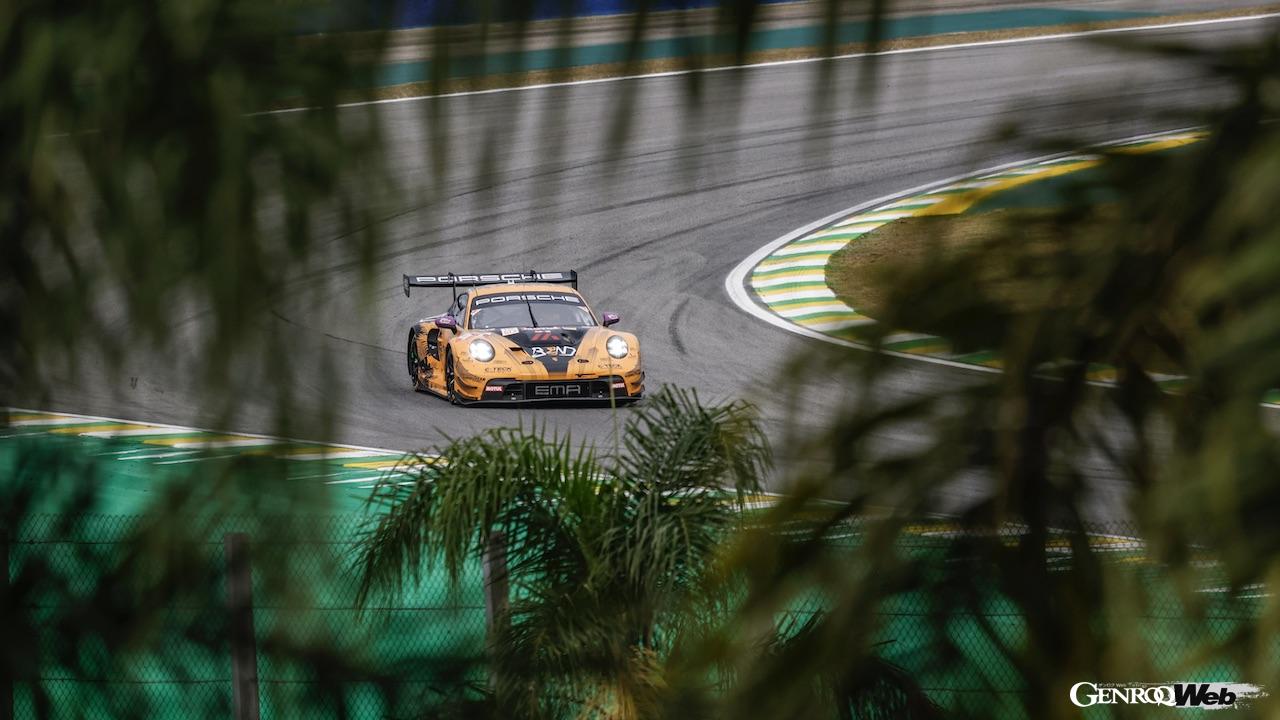 第5戦サンパウロ6時間レースにおいて、LMGT3クラスで12位に終わった、マンタイ・EMAの91号車。