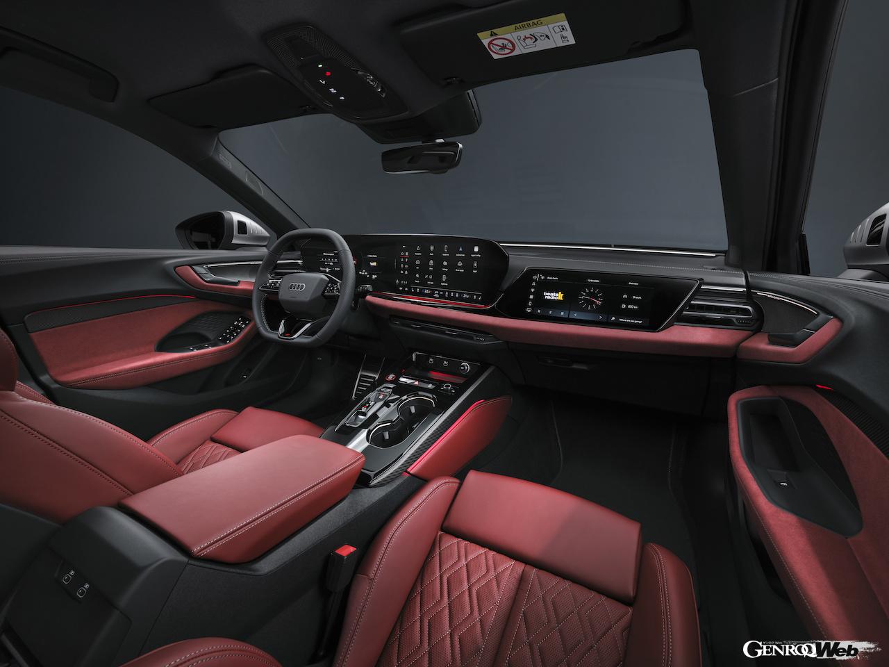 新型「アウディ S5 アバント」のインテリア。