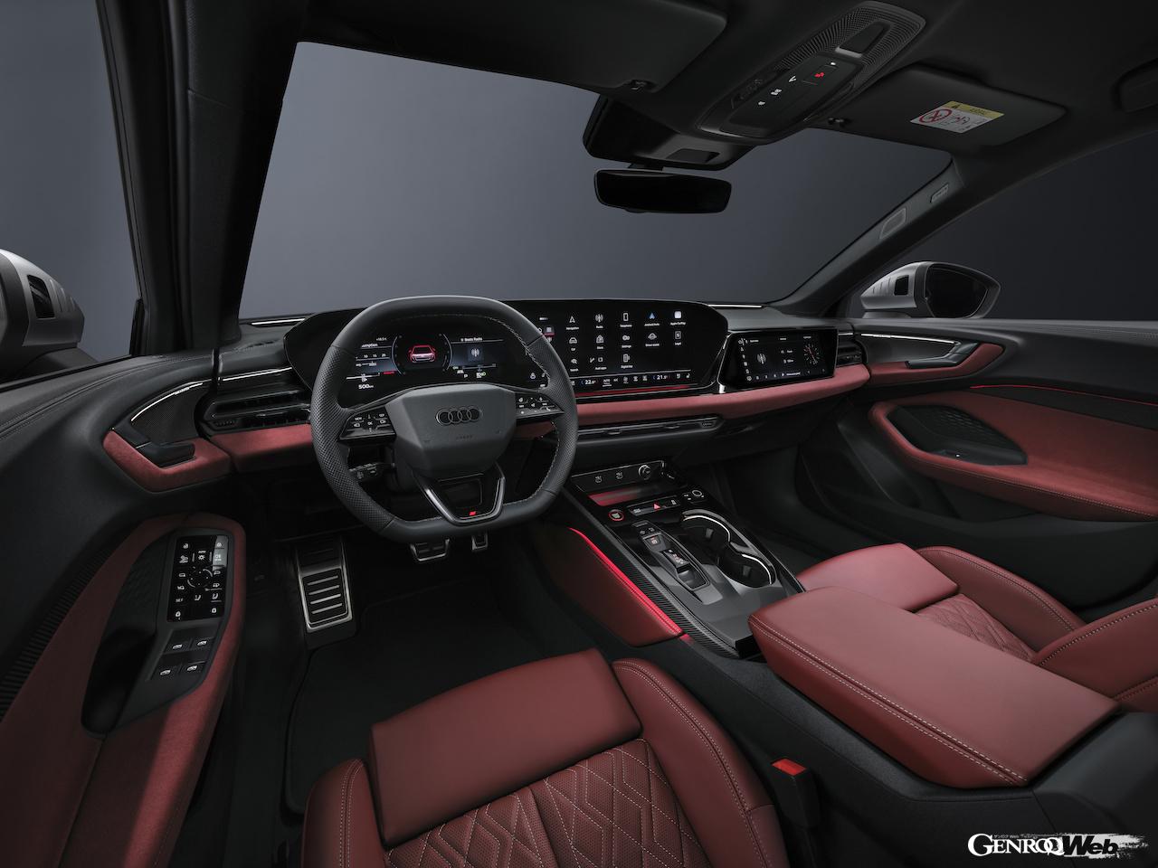 新型「アウディ S5 アバント」のインテリア。