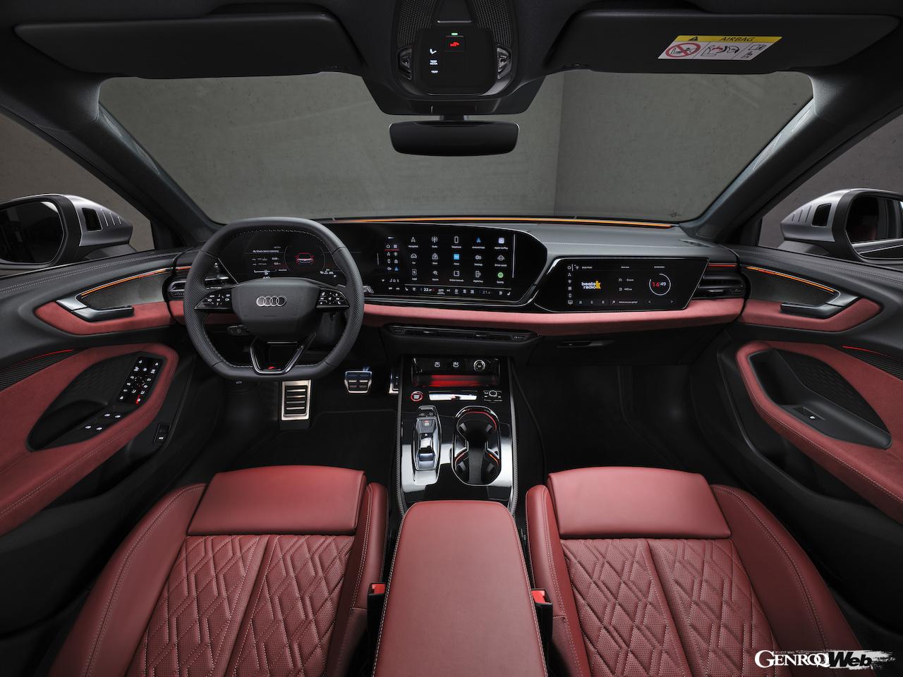 新型「アウディ S5 アバント」のインテリア。