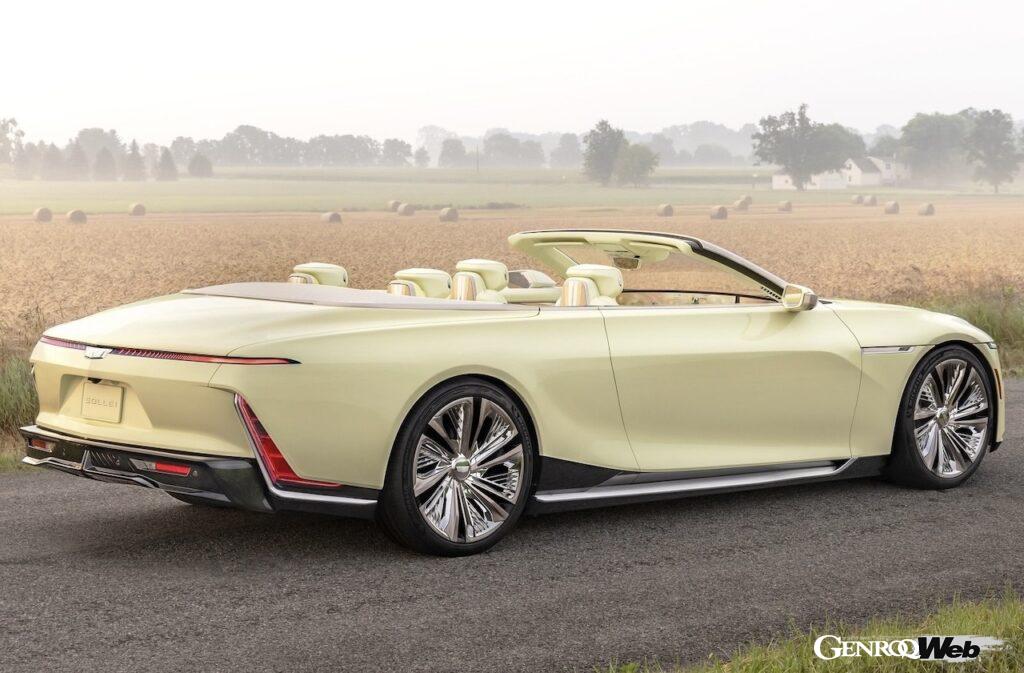 フル電動デザインコンセプト「キャデラック ソレイユ」のエレガントなエクステリア。