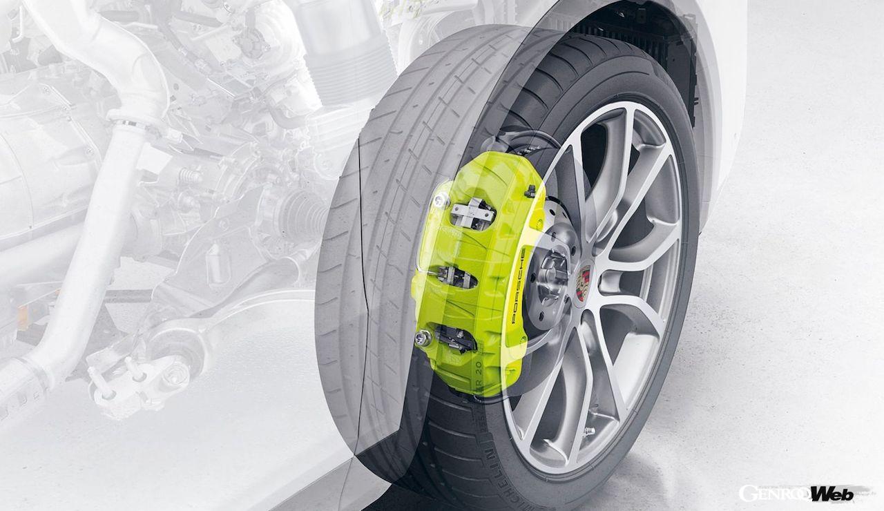 ブレーキの制動力をエネルギーへと変換する回生機能。フィーリングの異なる回生ブレーキと油圧ブレーキのバランスをいかに自然にするか、ソフトウェアの調整が行われている。