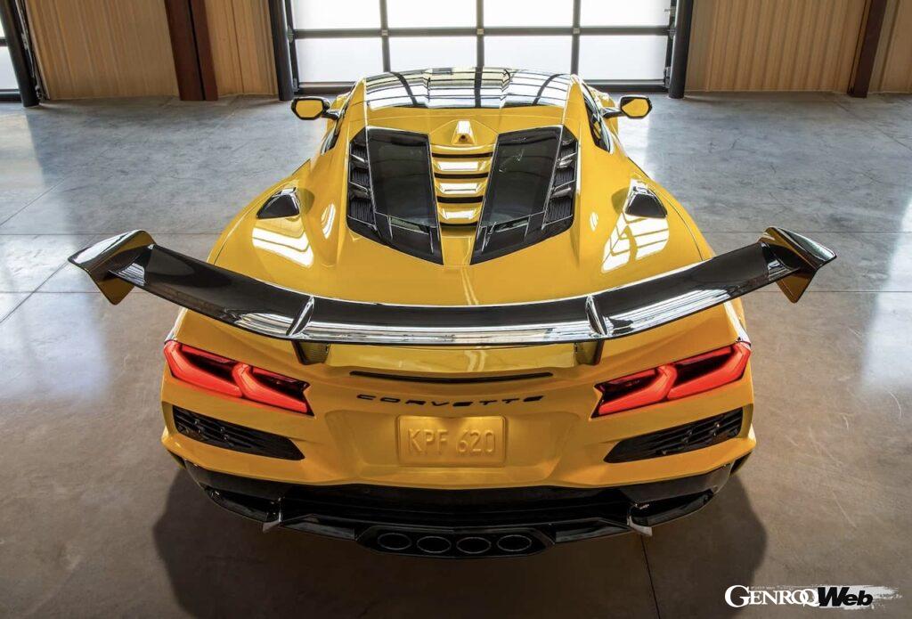 新型「シボレー コルベット ZR1」のカーボンファイバー製空力パーツ。