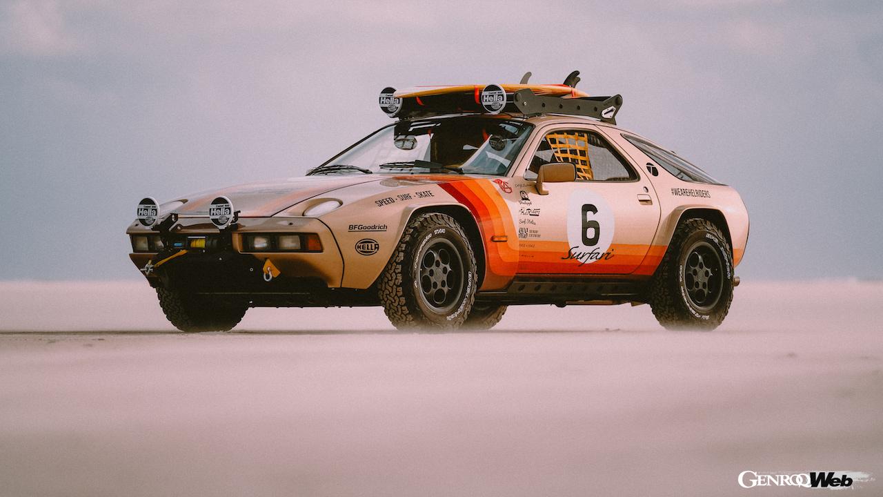 サーフィンとラリーを融合した「ポルシェ 928 サーファリ」。