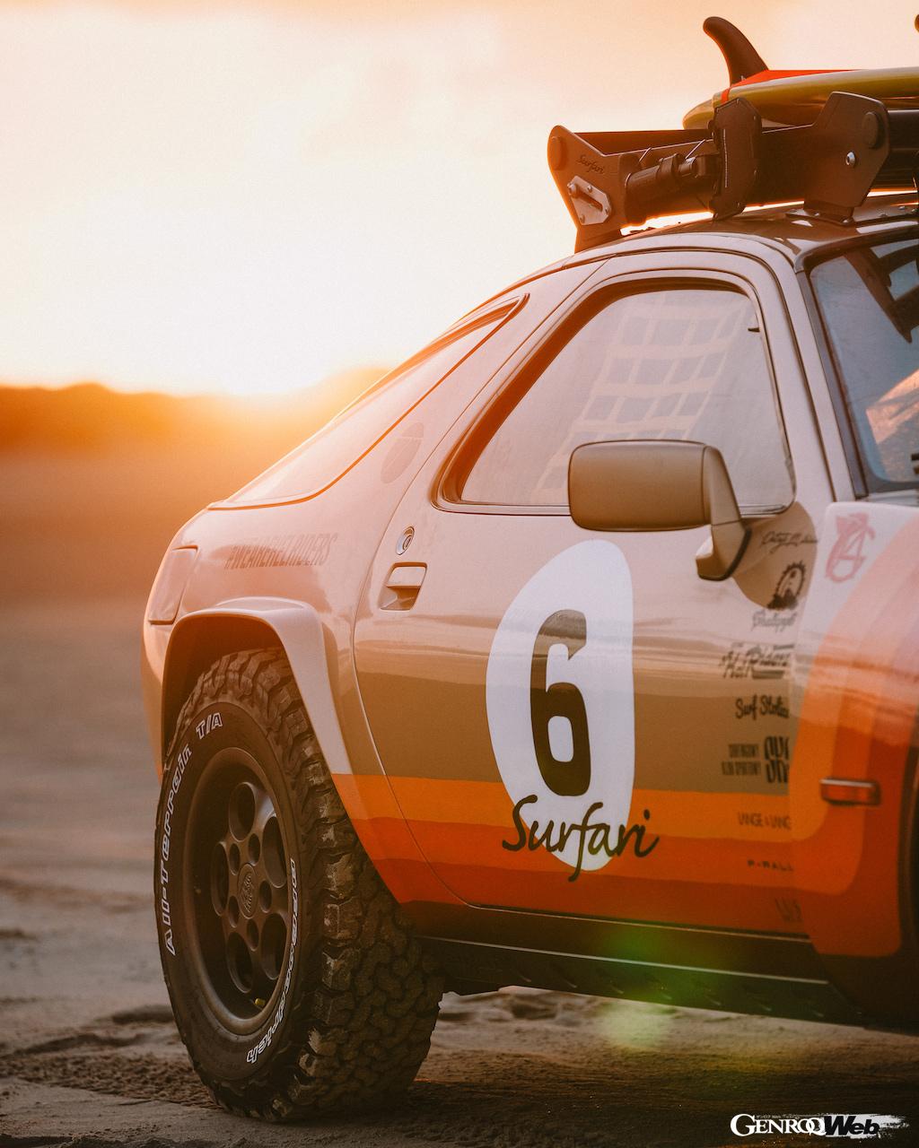 サーフィンとラリーを融合した「ポルシェ 928 サーファリ」。