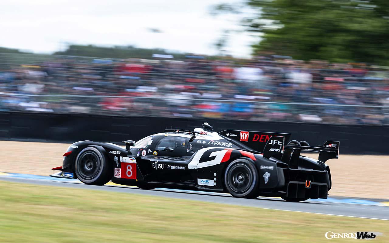 最後までフェラーリと優勝争いを繰り広げたトヨタ・ガズーレーシングGR010ハイブリッド7号車。8号車はフェラーリ51号車との接触で5位に沈んだ。