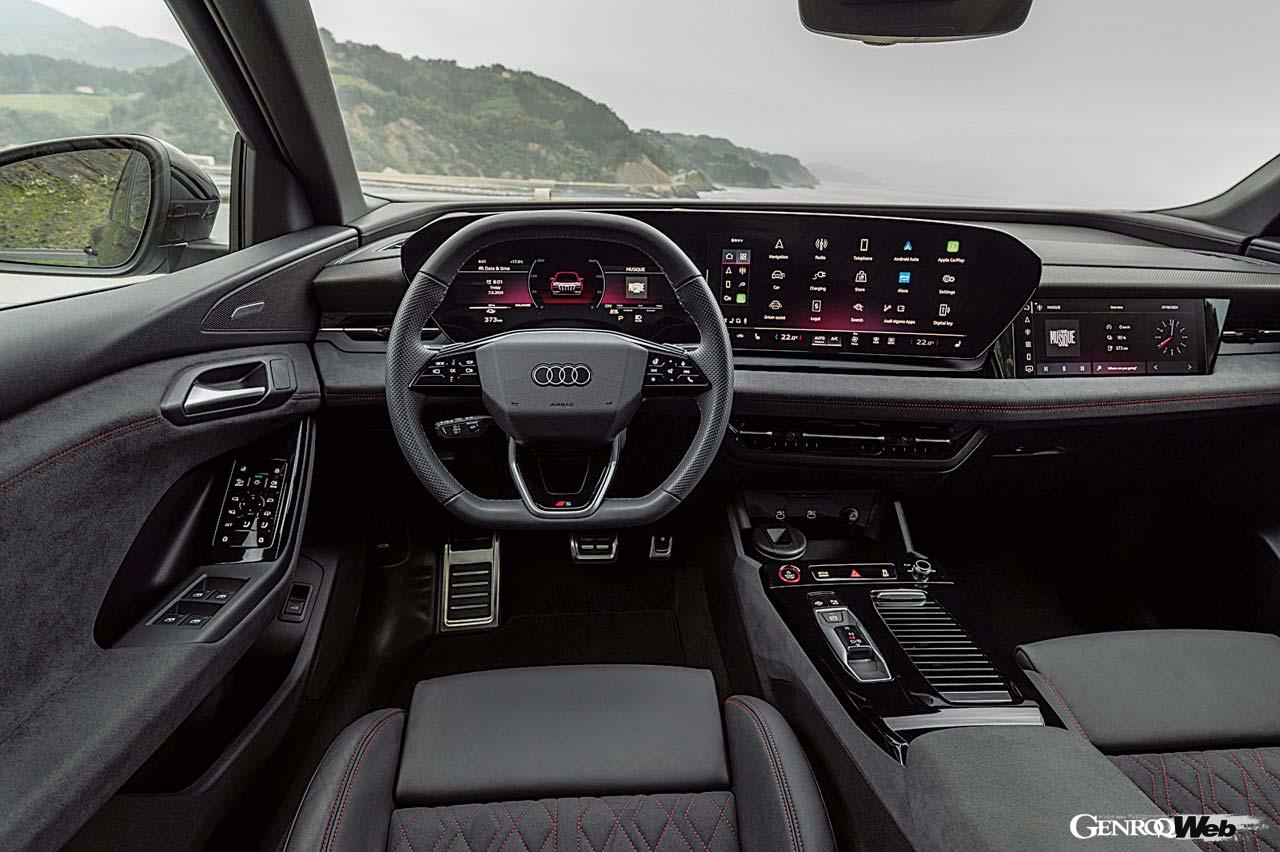 最先端のテクノロジーに敏感なアウディらしく、Q6 e-tronに採用されるスリムな独立型OLEDディスプレイは高精細で視認性に優れている。操作性にも優れているので、ドライバーは迷うことなく使いこなすことができるだろう。運転席からは視認できない助手席前の10.9インチパッセンジャーディスプレイは実にグッドアイディア！