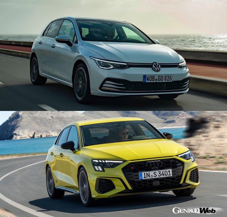VW ゴルフとアウディ A3