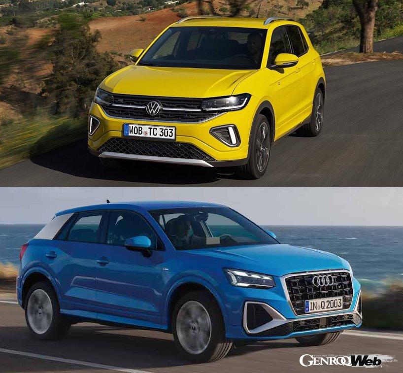 VW T-Crossとアウディ Q2