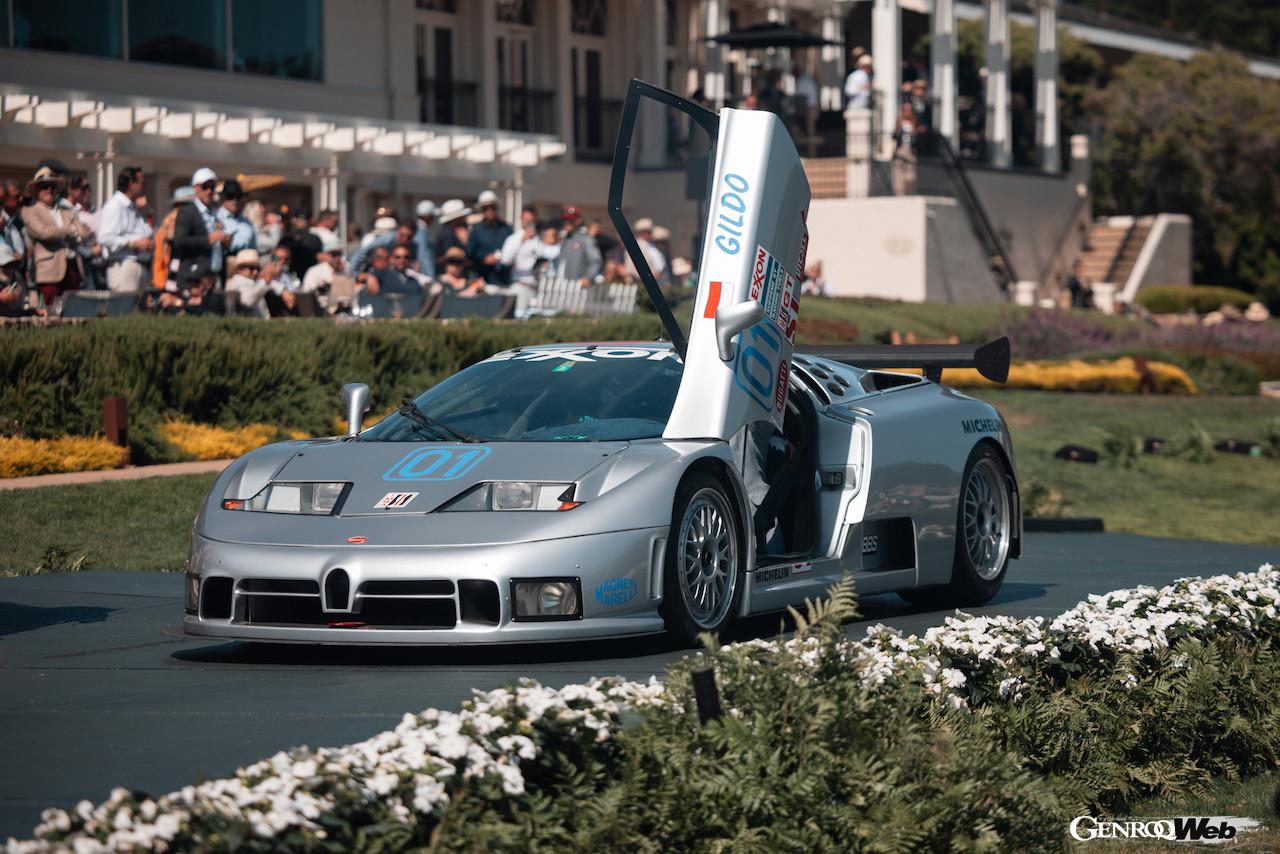 ペブルビーチ・コンクール・デレガンスに登場した「ブガッティ EB110 スポーツ コンペティツィオーネ」。