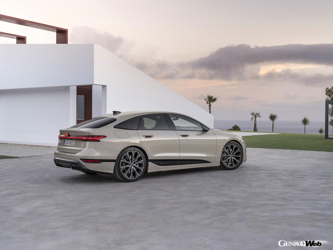 新型「アウディ A6 スポーツバック e-tron」のエクステリア。