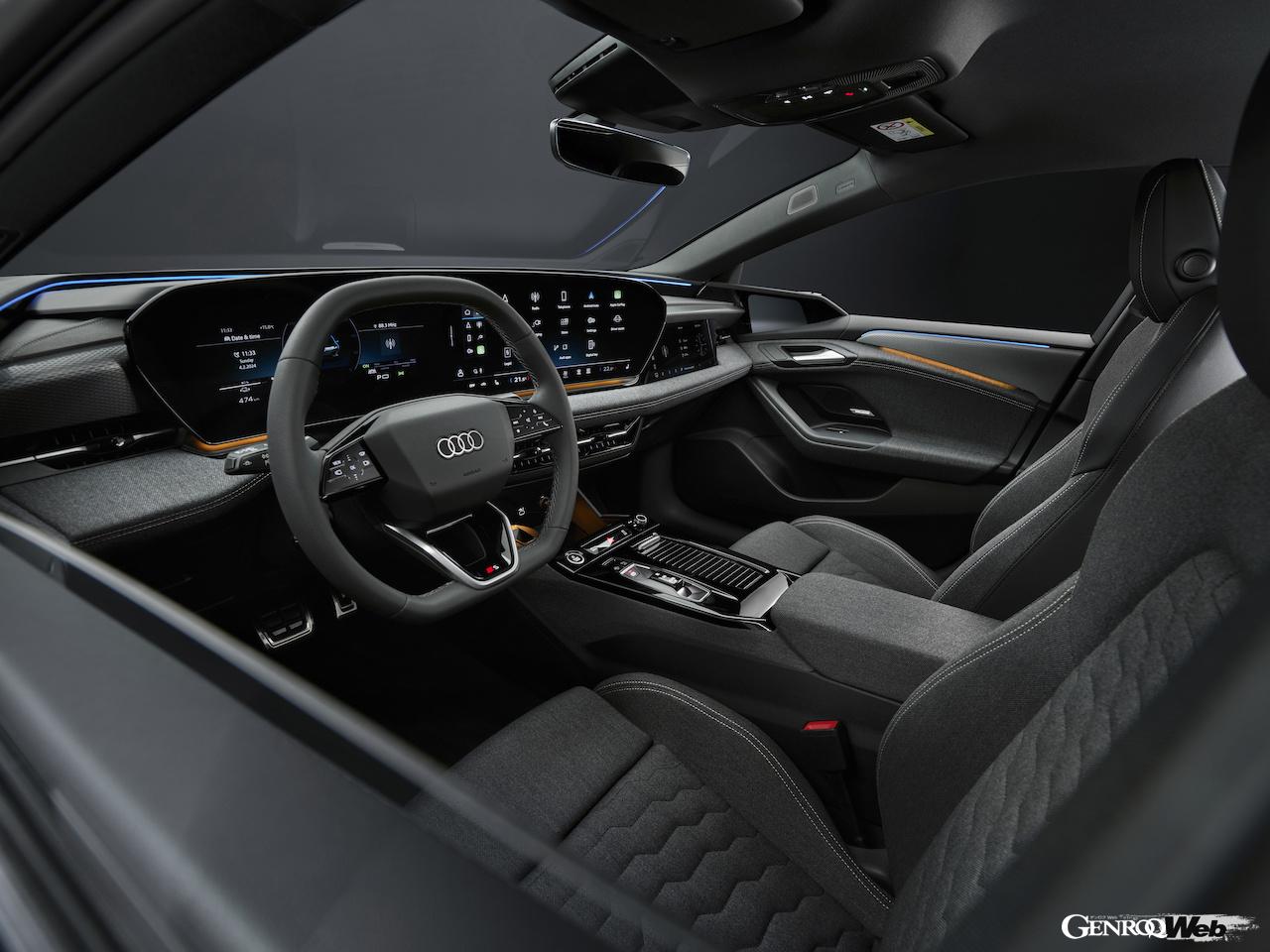 新型「アウディ A6 スポーツバック e-tron」のインテリア。