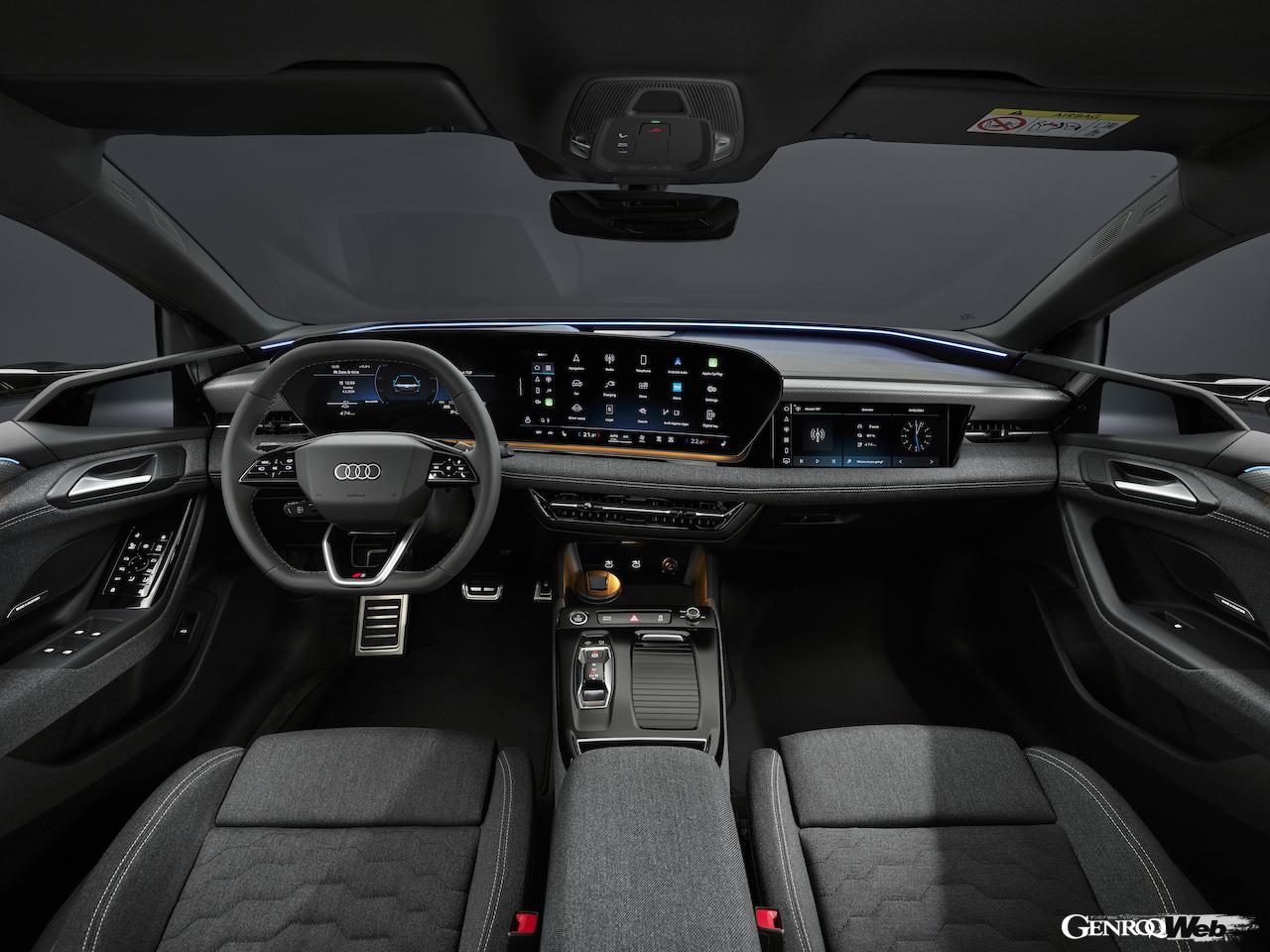 新型「アウディ A6 スポーツバック e-tron」のインテリア。