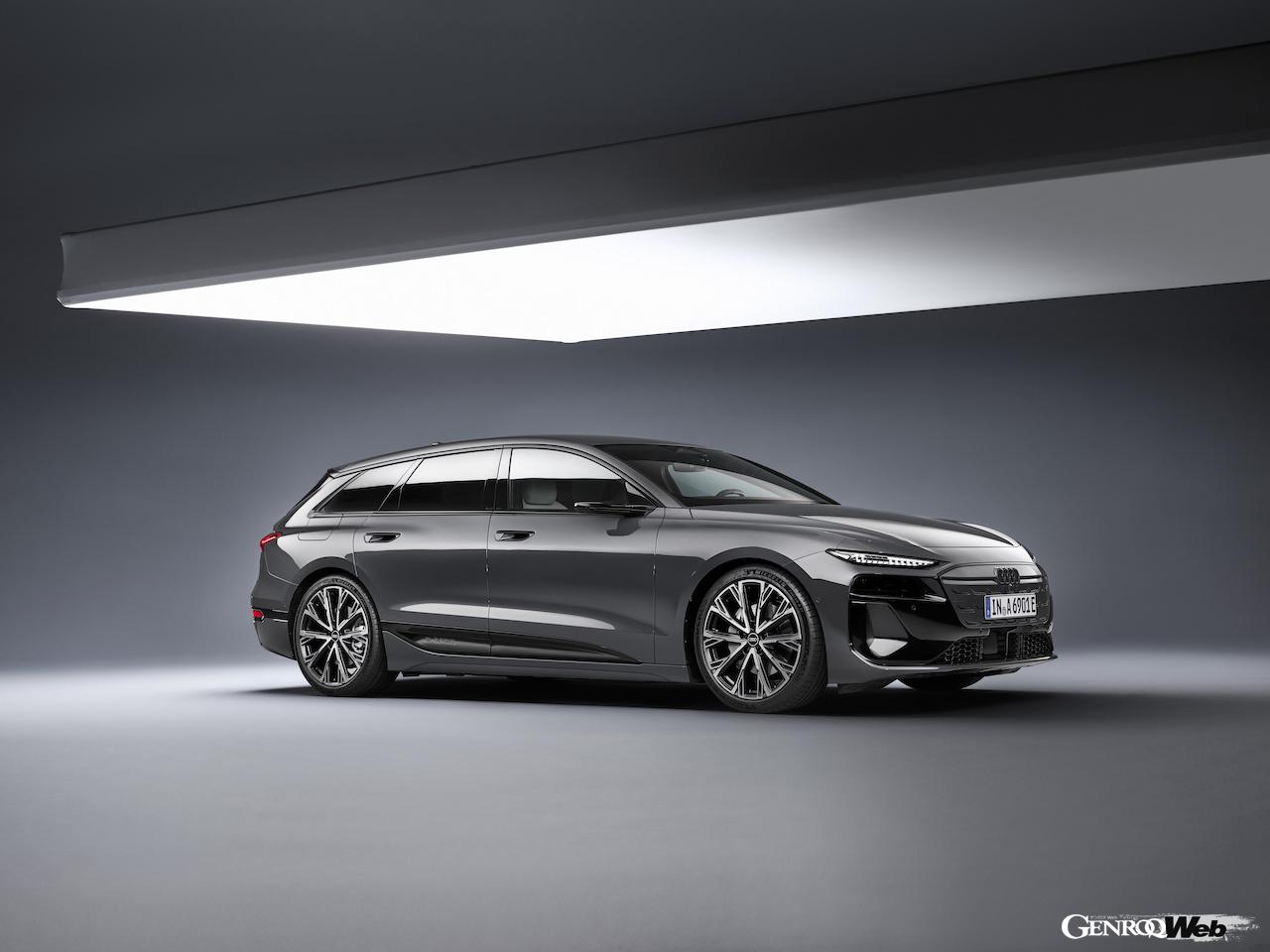 新型「アウディ A6 アバント e-tron」のエクステリア。