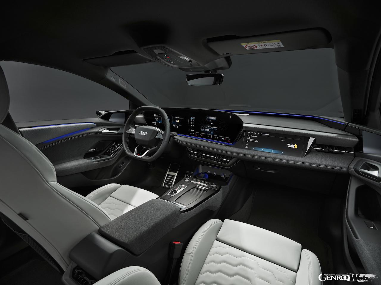 新型「アウディ A6 アバント e-tron」のインテリア。