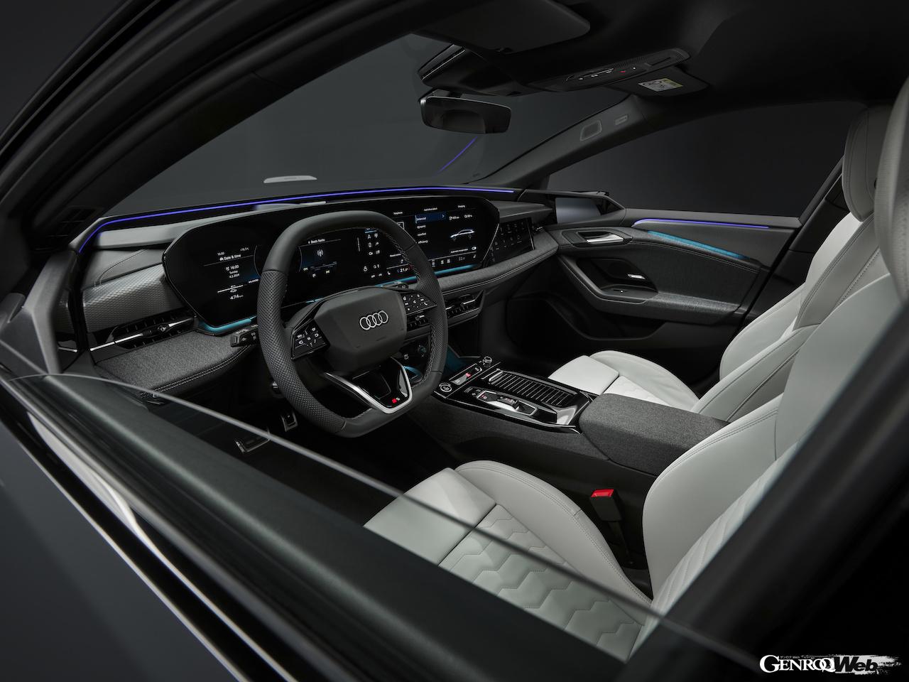 新型「アウディ A6 アバント e-tron」のインテリア。