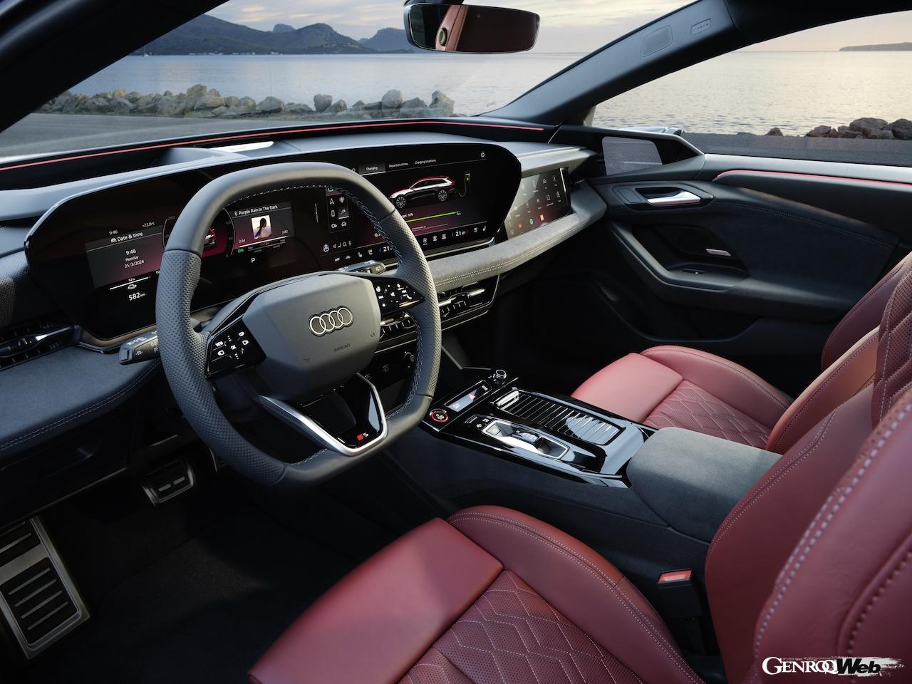 新型「アウディ S6 アバント e-tron」のインテリア。