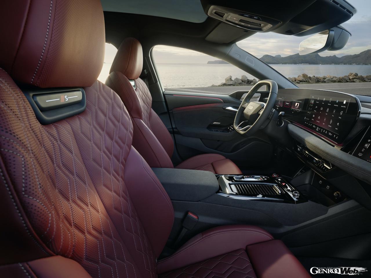 新型「アウディ S6 アバント e-tron」のインテリア。
