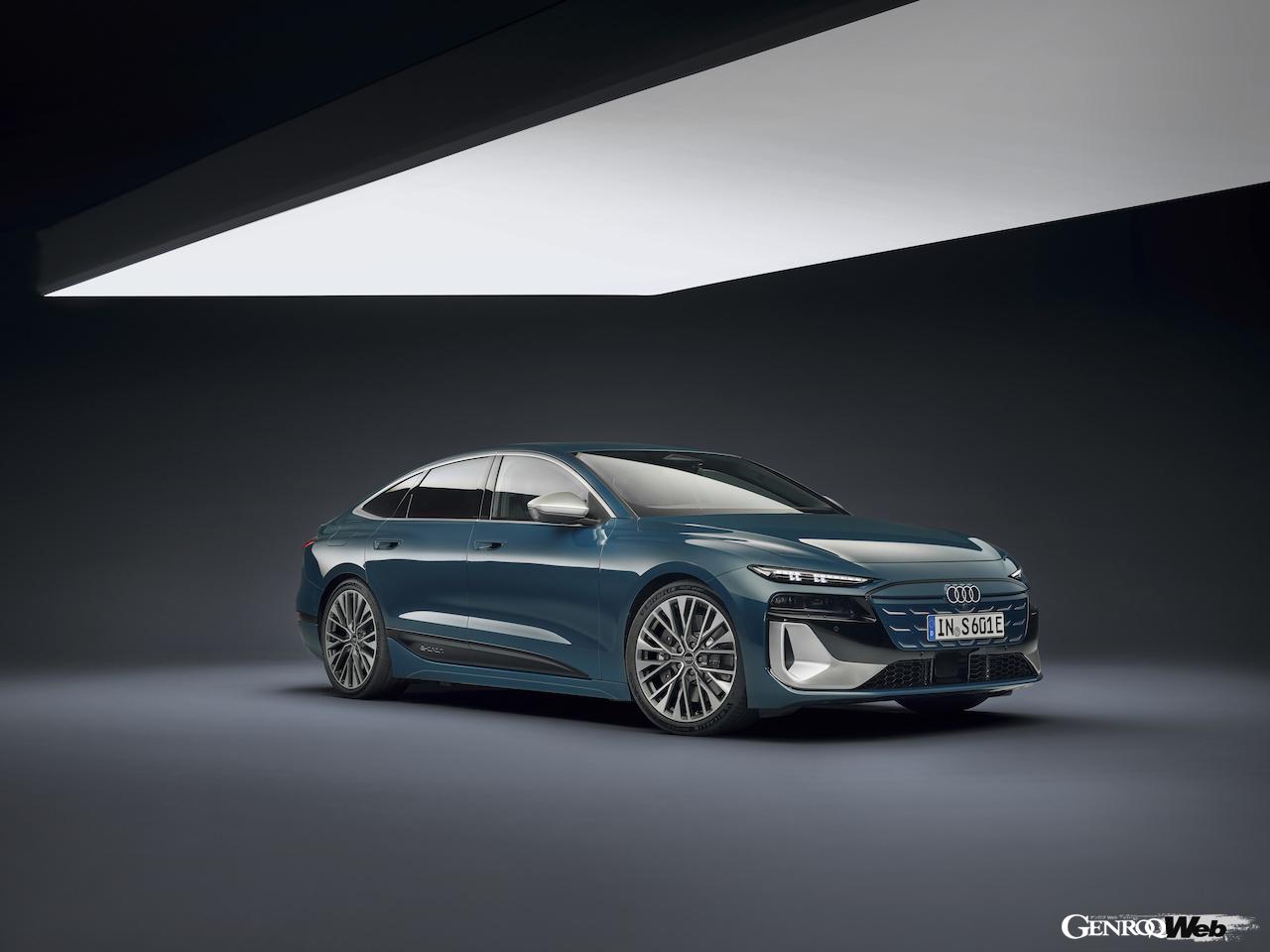 新型「アウディ S6 スポーツバック e-tron」のエクステリア。