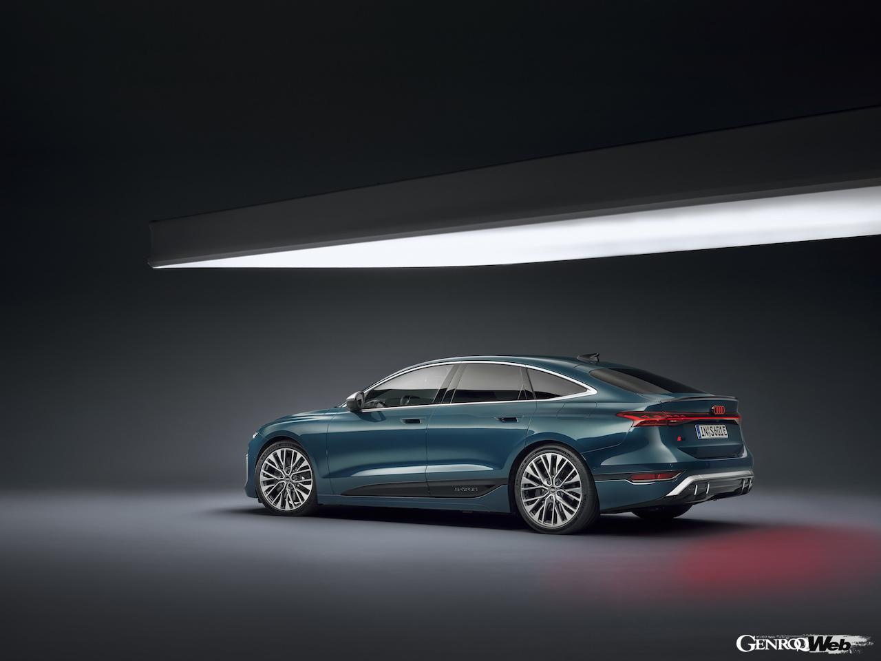 新型「アウディ S6 スポーツバック e-tron」のエクステリア。