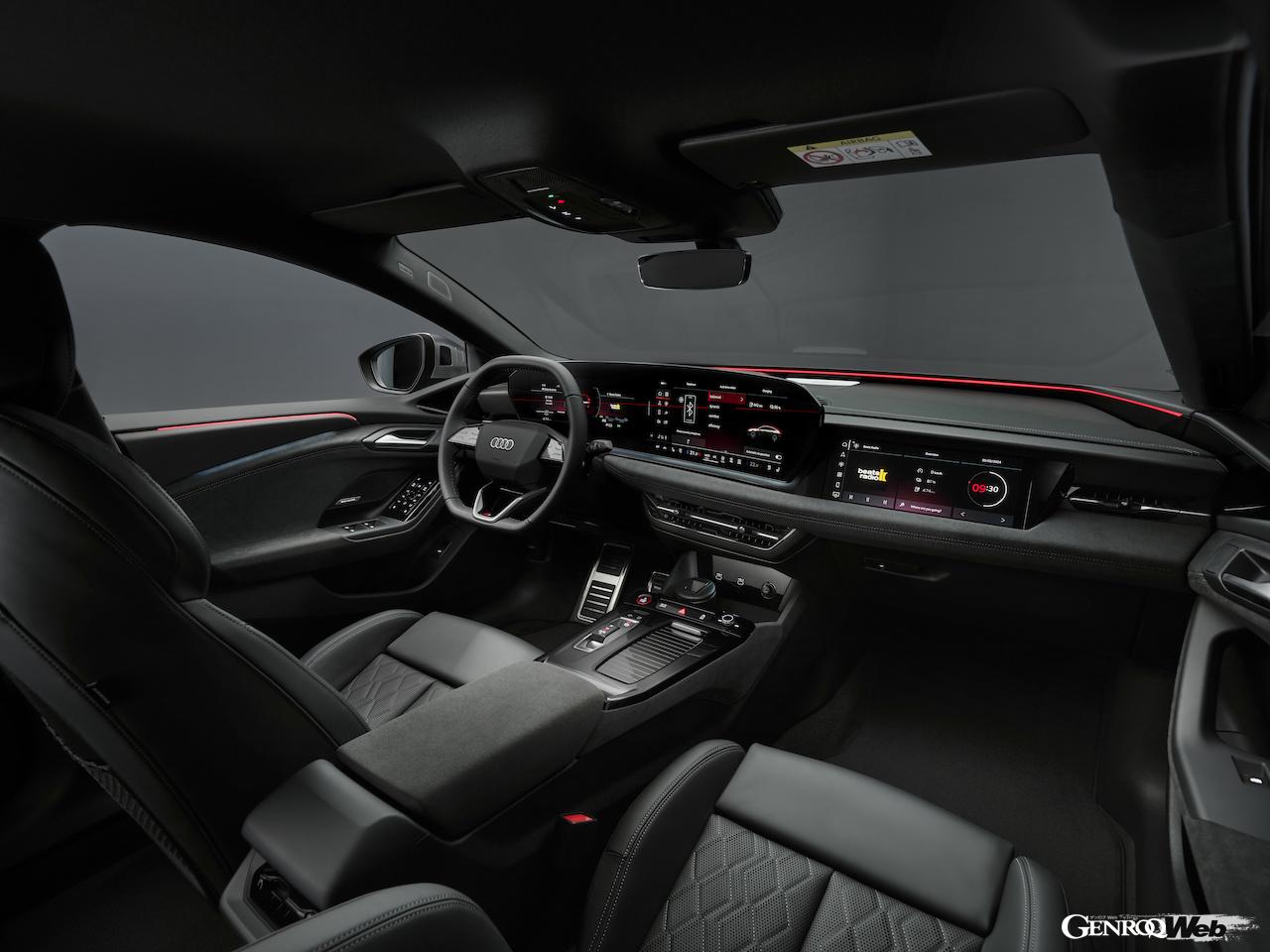 新型「アウディ S6 スポーツバック e-tron」のインテリア。