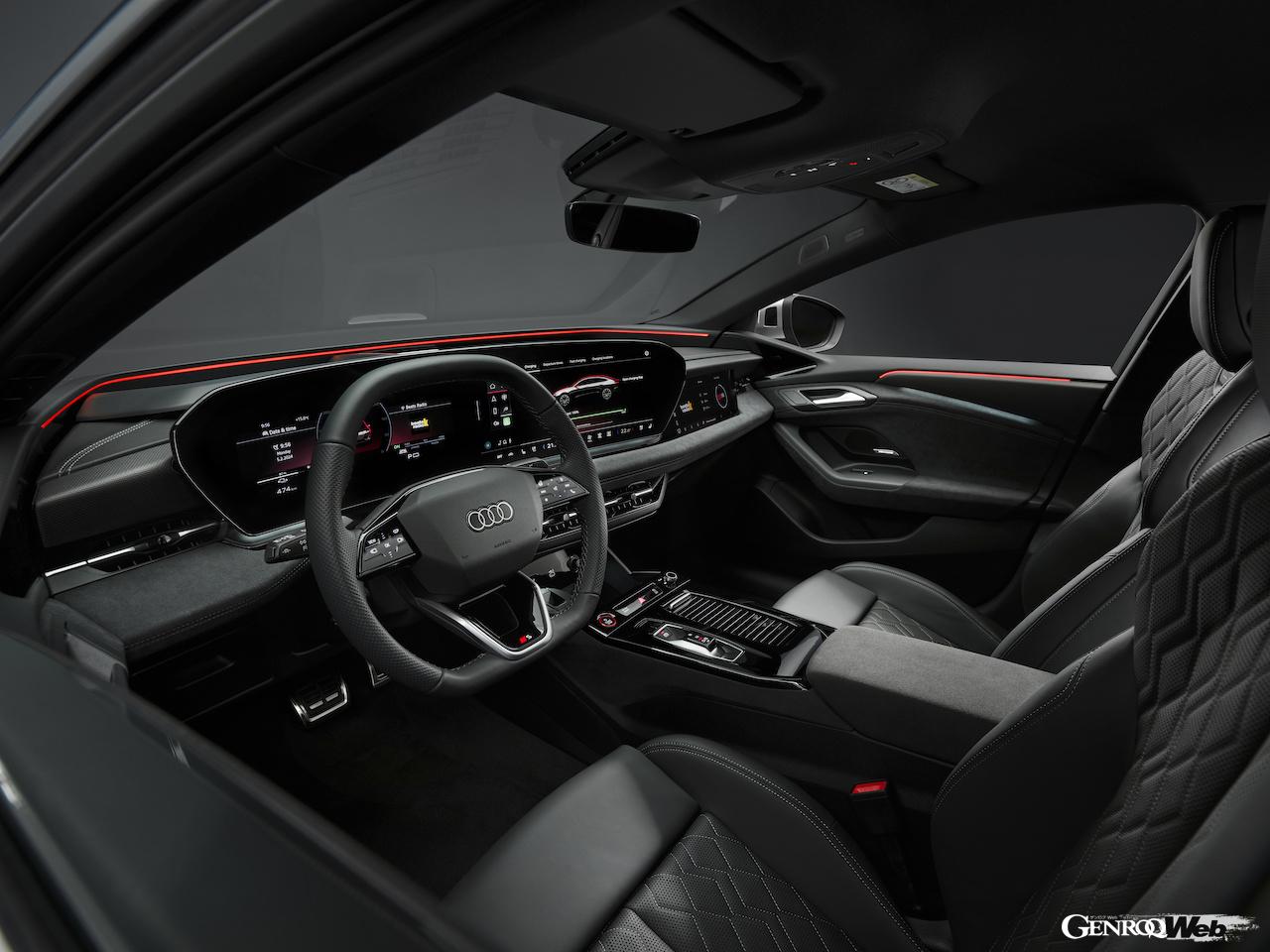 新型「アウディ S6 スポーツバック e-tron」のインテリア。