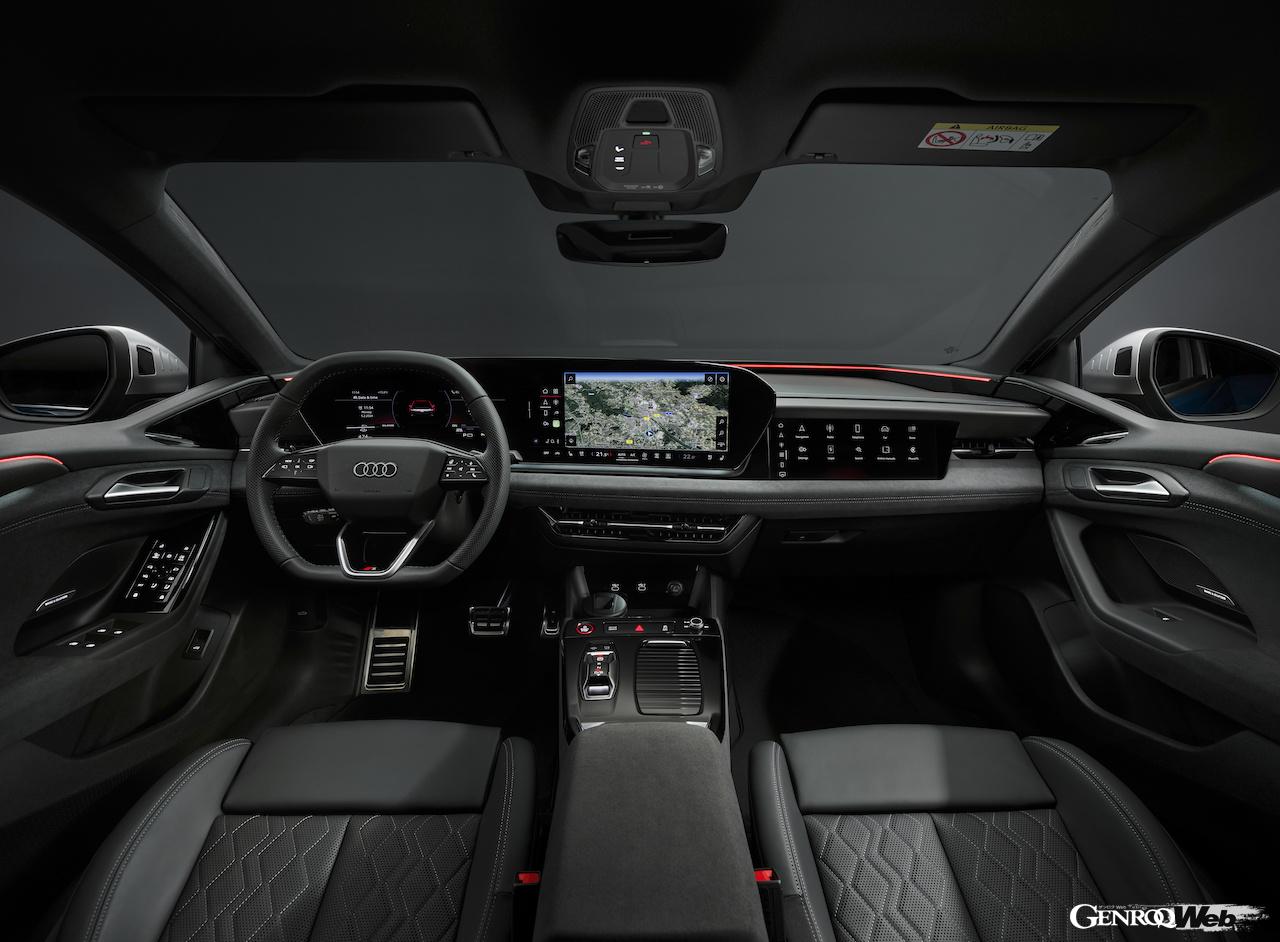 新型「アウディ S6 スポーツバック e-tron」のインテリア。