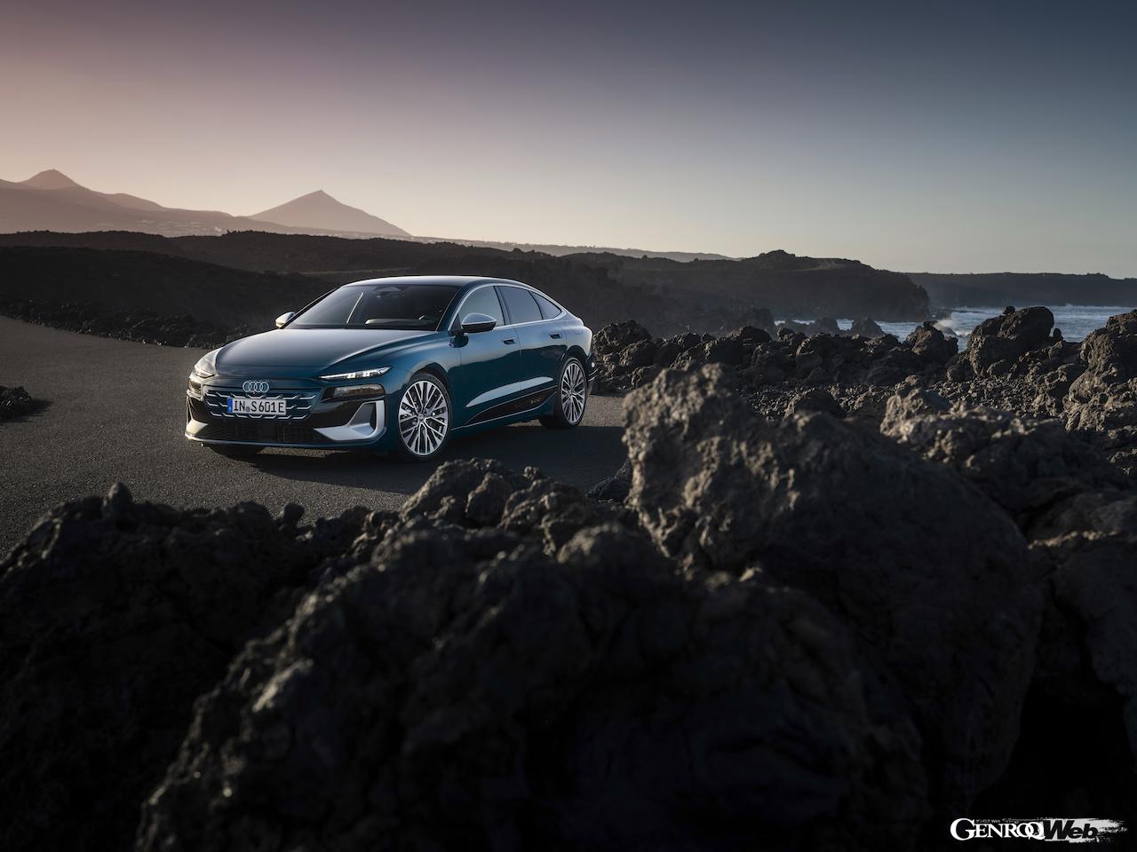 新型「アウディ S6 スポーツバック e-tron」のエクステリア。