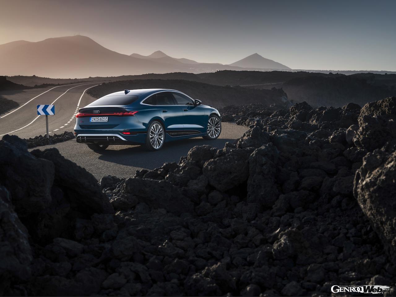 新型「アウディ S6 スポーツバック e-tron」のエクステリア。