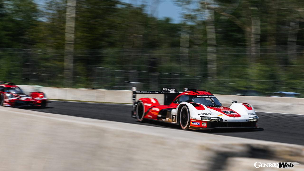 IMSA第8戦スポーツカー・ウィークエンドで、1-2フィニッシュを達成した、ポルシェ・ペンスキー・モータースポーツのポルシェ 963。