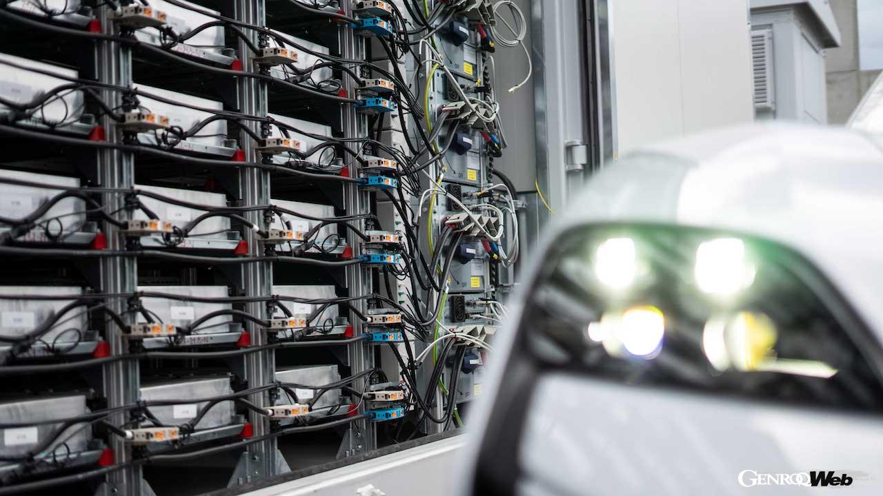 タイカンのバッテリーを再利用した「バッテリーストレージ・システム」が、ポルシェのライプツィヒ工場に導入された。