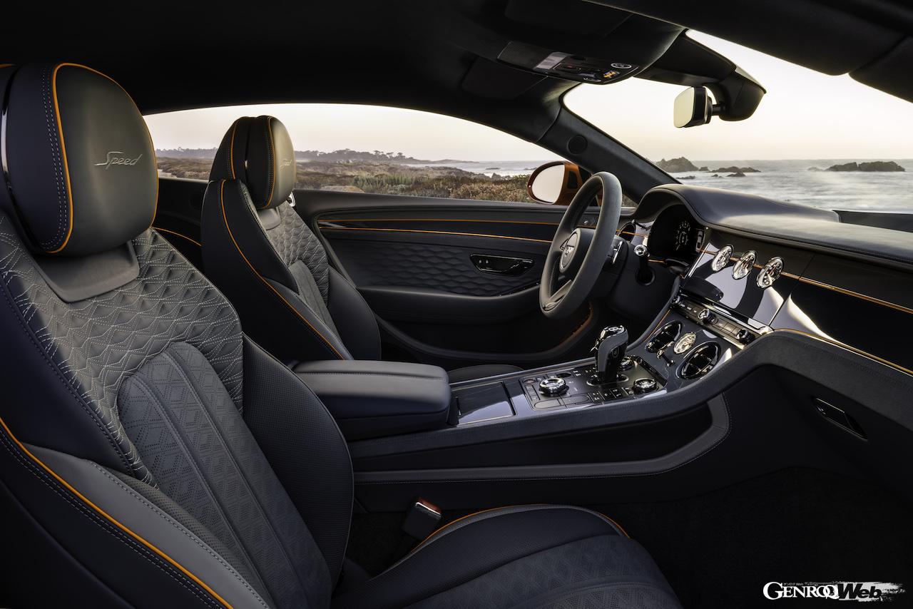 ザ・クエイルにおいて北米デビューを果たす、「ベントレー コンチネンタル GT スピード 」のインテリア。