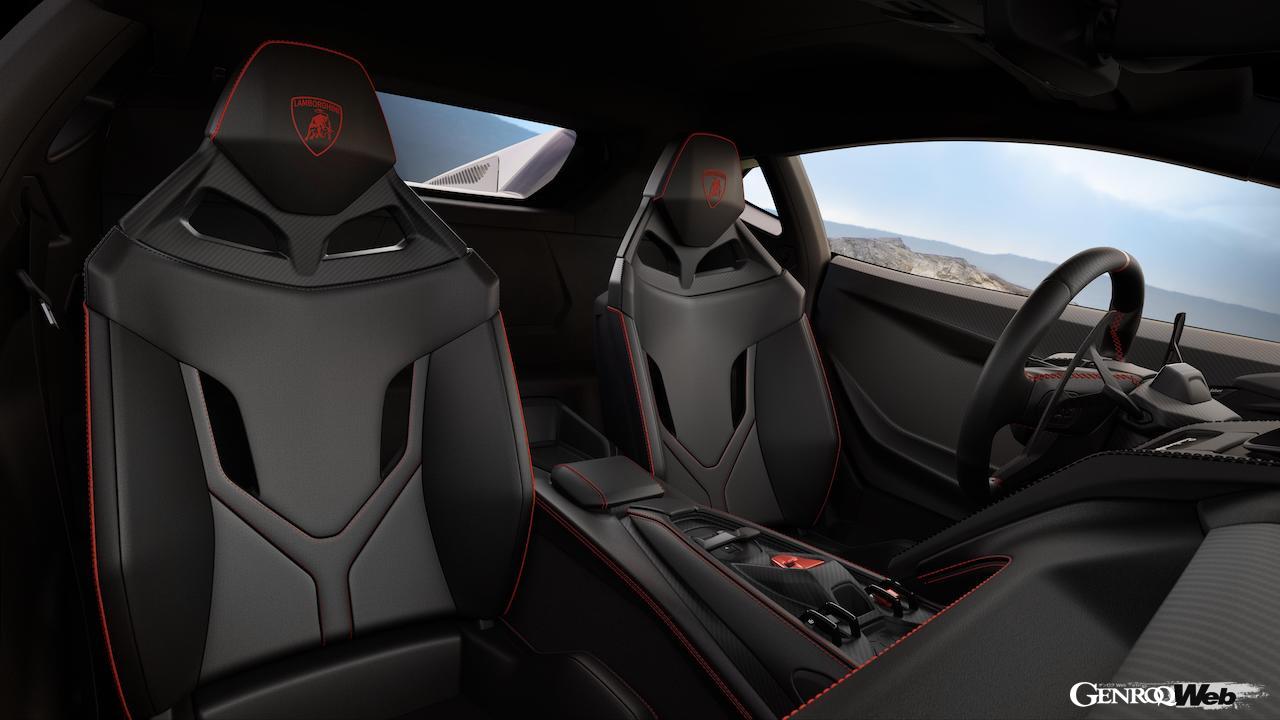 ハイブリッドパワートレインを搭載する「ランボルギーニ テメラリオ」のコクピット。