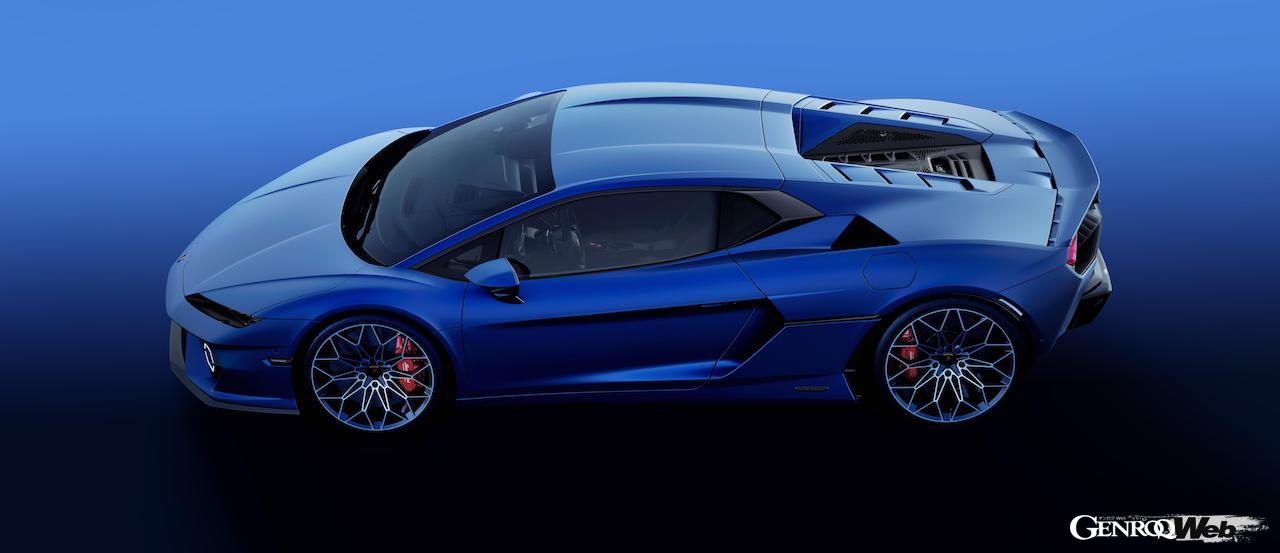 ハイブリッドパワートレインを搭載する「ランボルギーニ テメラリオ」のエクステリア。