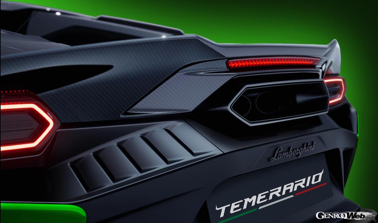 ハイブリッドパワートレインを搭載する「ランボルギーニ テメラリオ」のエクステリア。