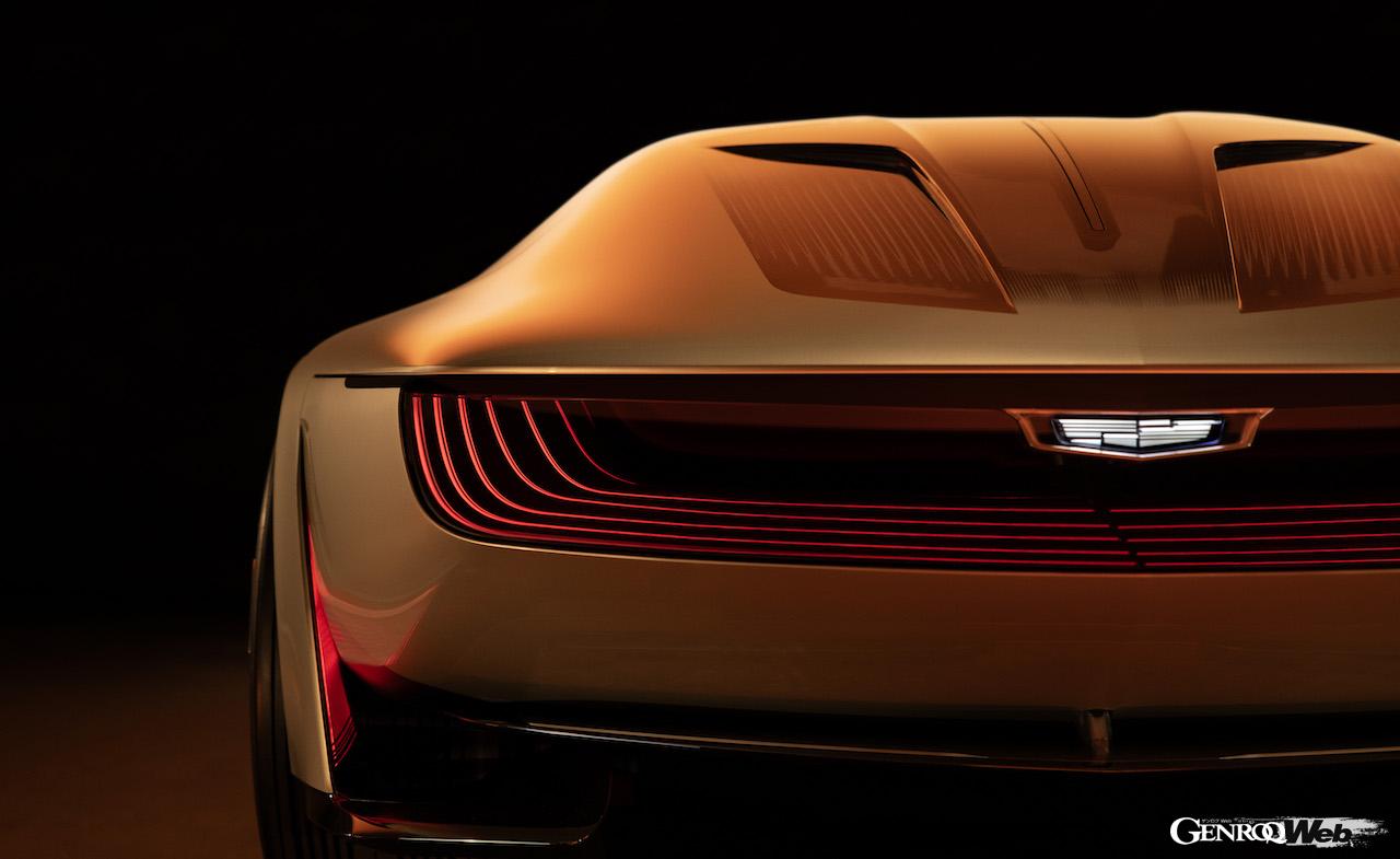 フル電動コンセプト「キャデラック オピュレント ヴェロシティ」のエクステリア。