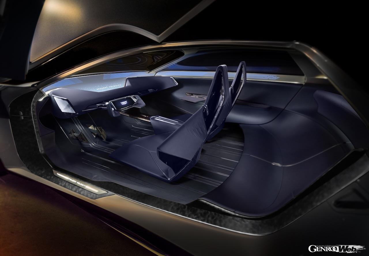 フル電動コンセプト「キャデラック オピュレント ヴェロシティ」のインテリア。