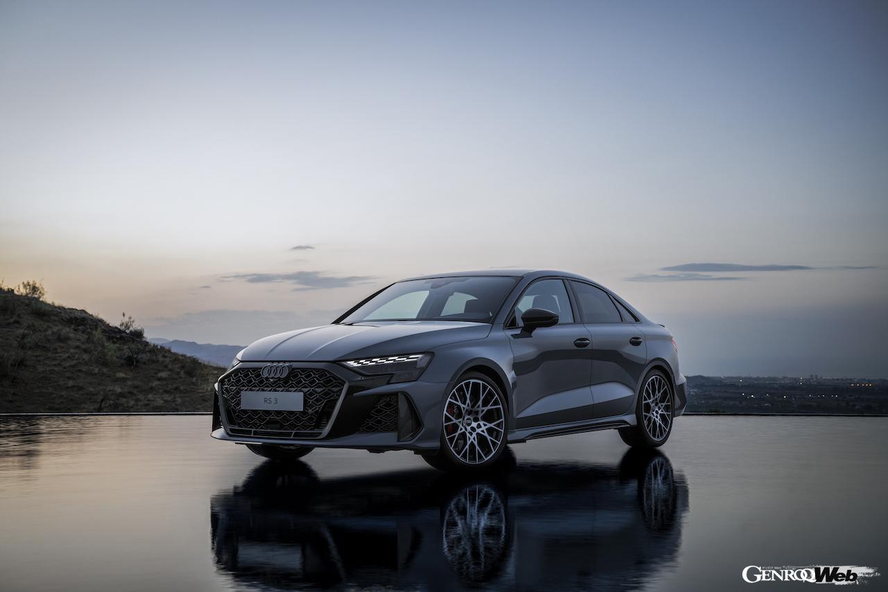 「アウディ RS 3 セダン」改良新型のエクステリア。